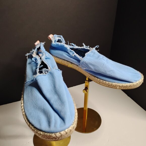 Vionic Beach Laguna Powder Blue Canvas Slip-On Espadrille Shoes Size 9 - Picture 11 of 11
